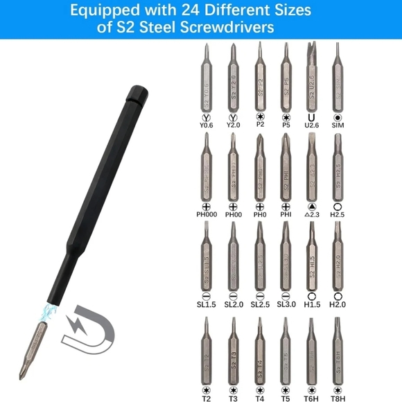 Magnetic Screwdriver Set 63 In 1 Kit Bits Precision Electronics Computer PC Phon - Picture 2 of 6